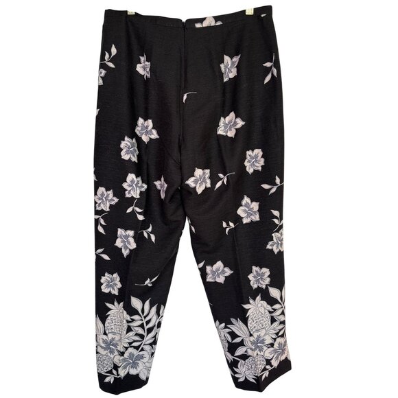 Tommy Bahama Women's‎ 100% Silk Pants Size 8 Lined Straight Leg Tropical Print - Picture 6 of 9